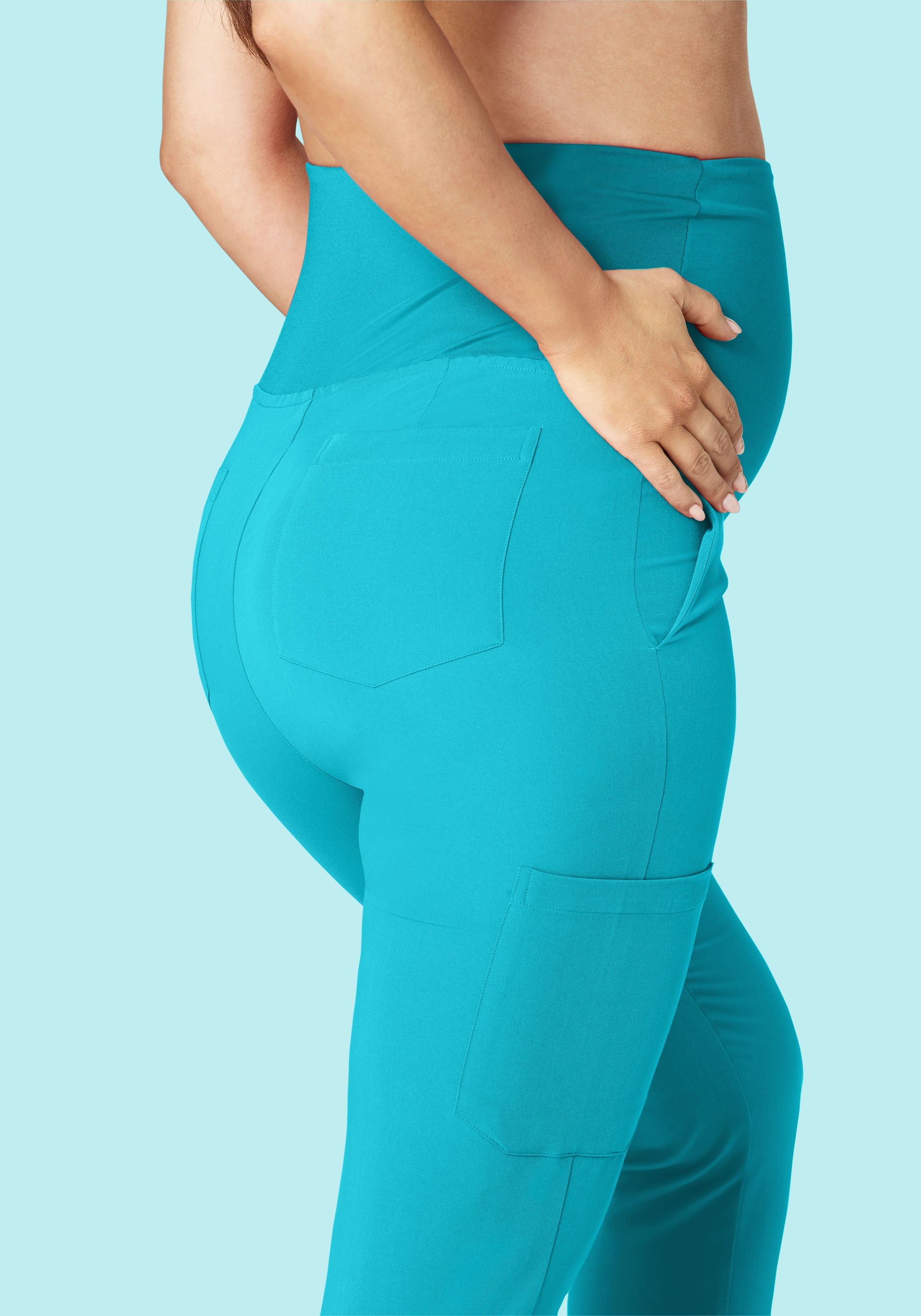 Maternity Joggers Teal - Image 2