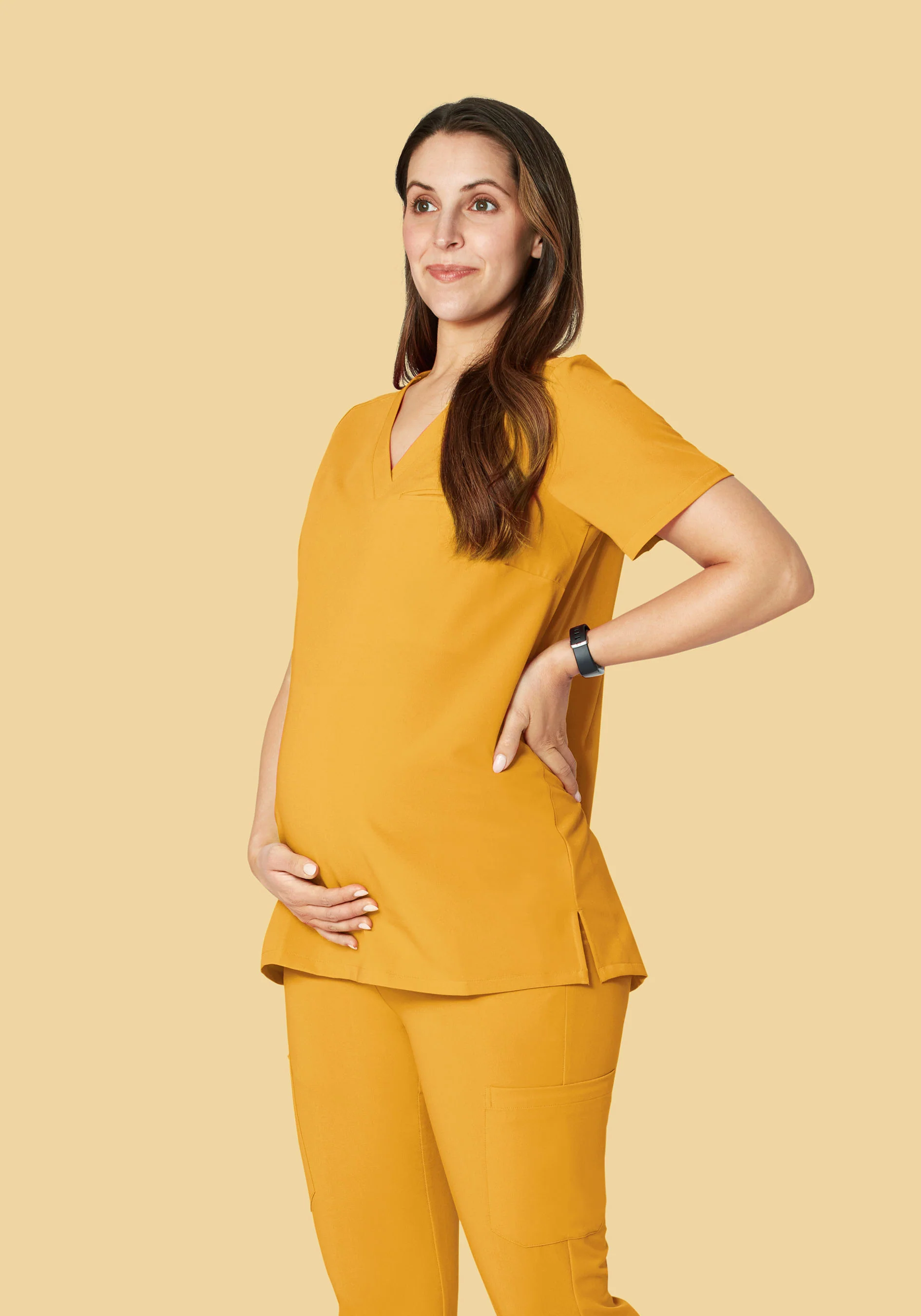 Maternity One Pocket Top Honey