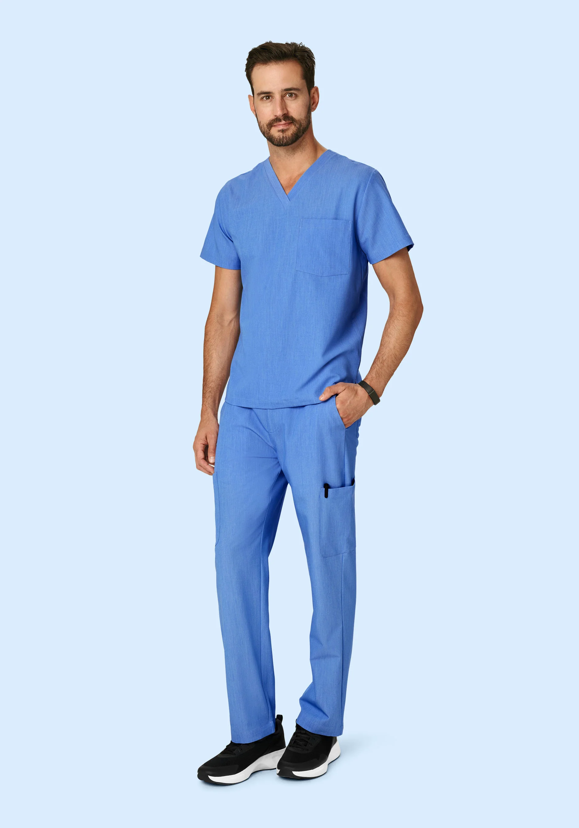 7 Pocket Cargos Heather Blue - Image 4