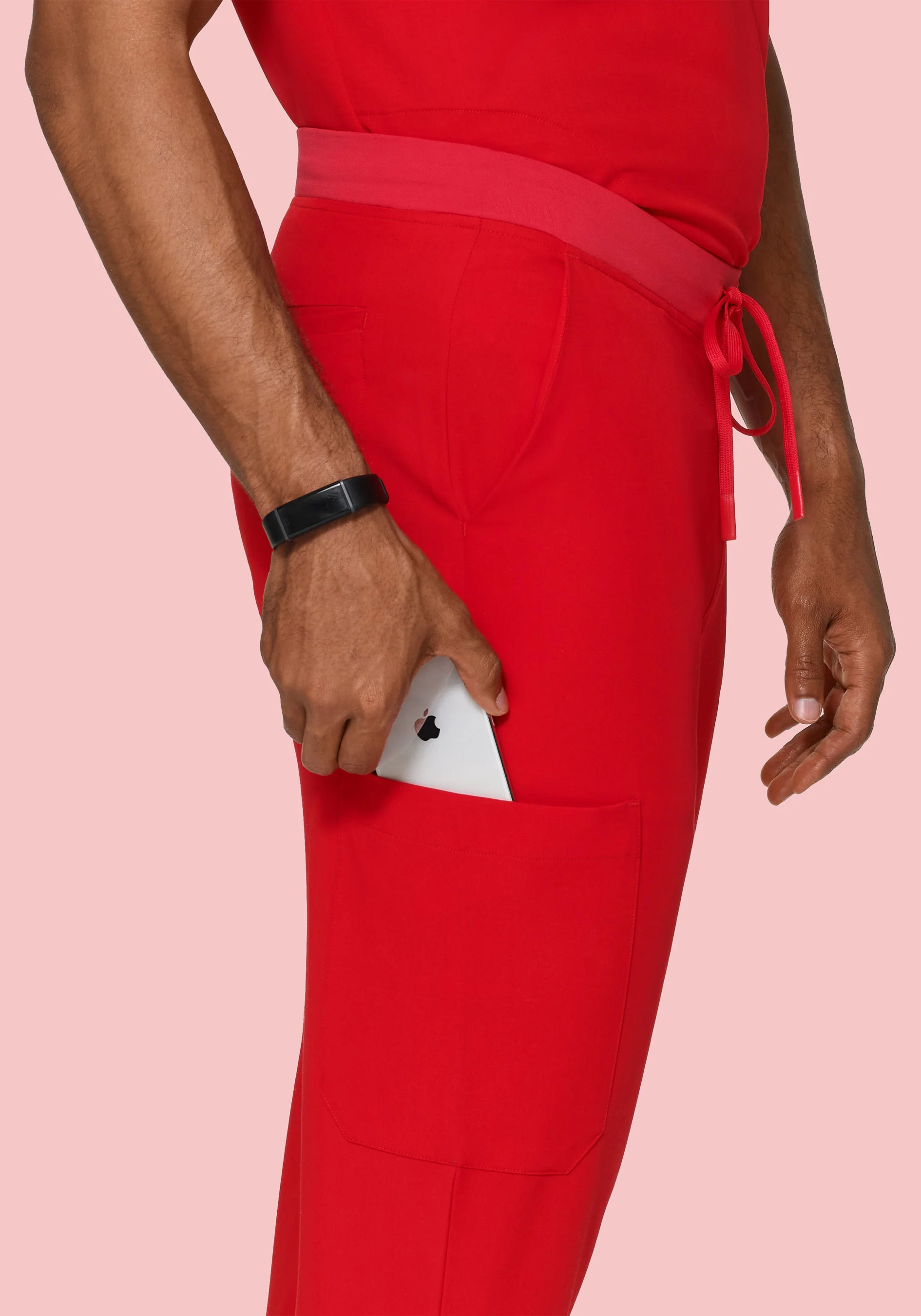7 Pocket Joggers Candy Red - Image 2