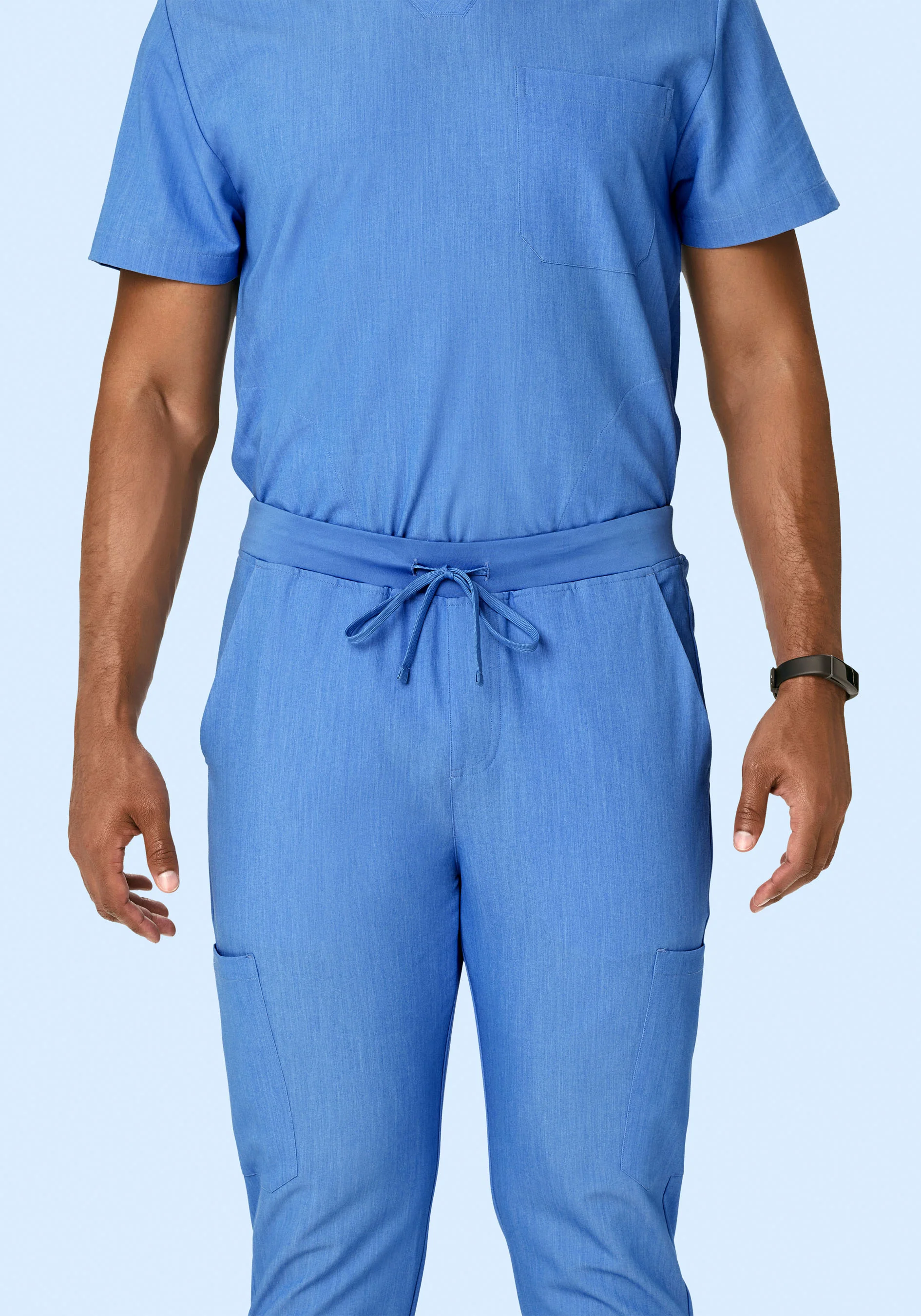 7 Pocket Joggers Heather Blue - Image 3