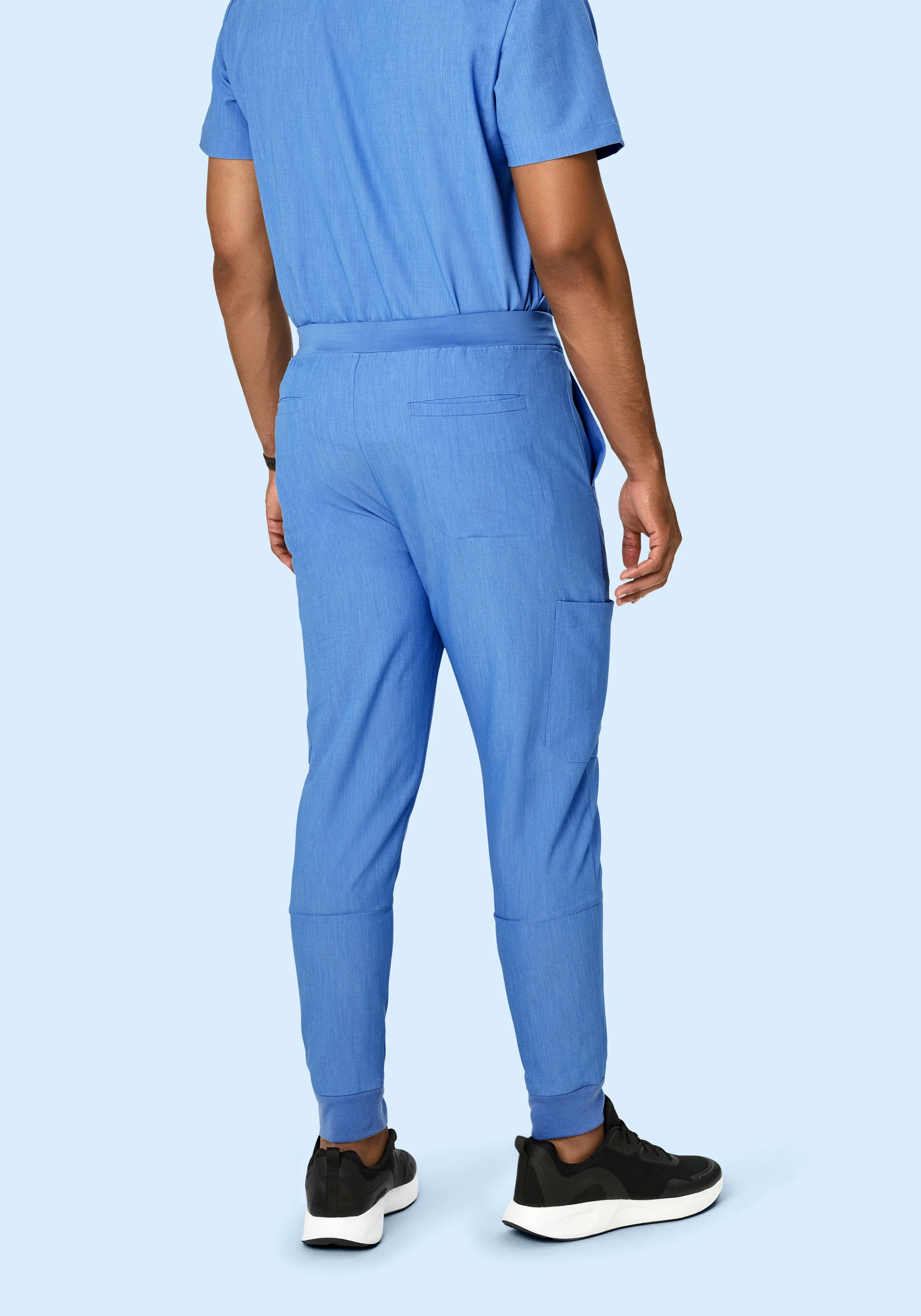 7 Pocket Joggers Heather Blue - Image 6