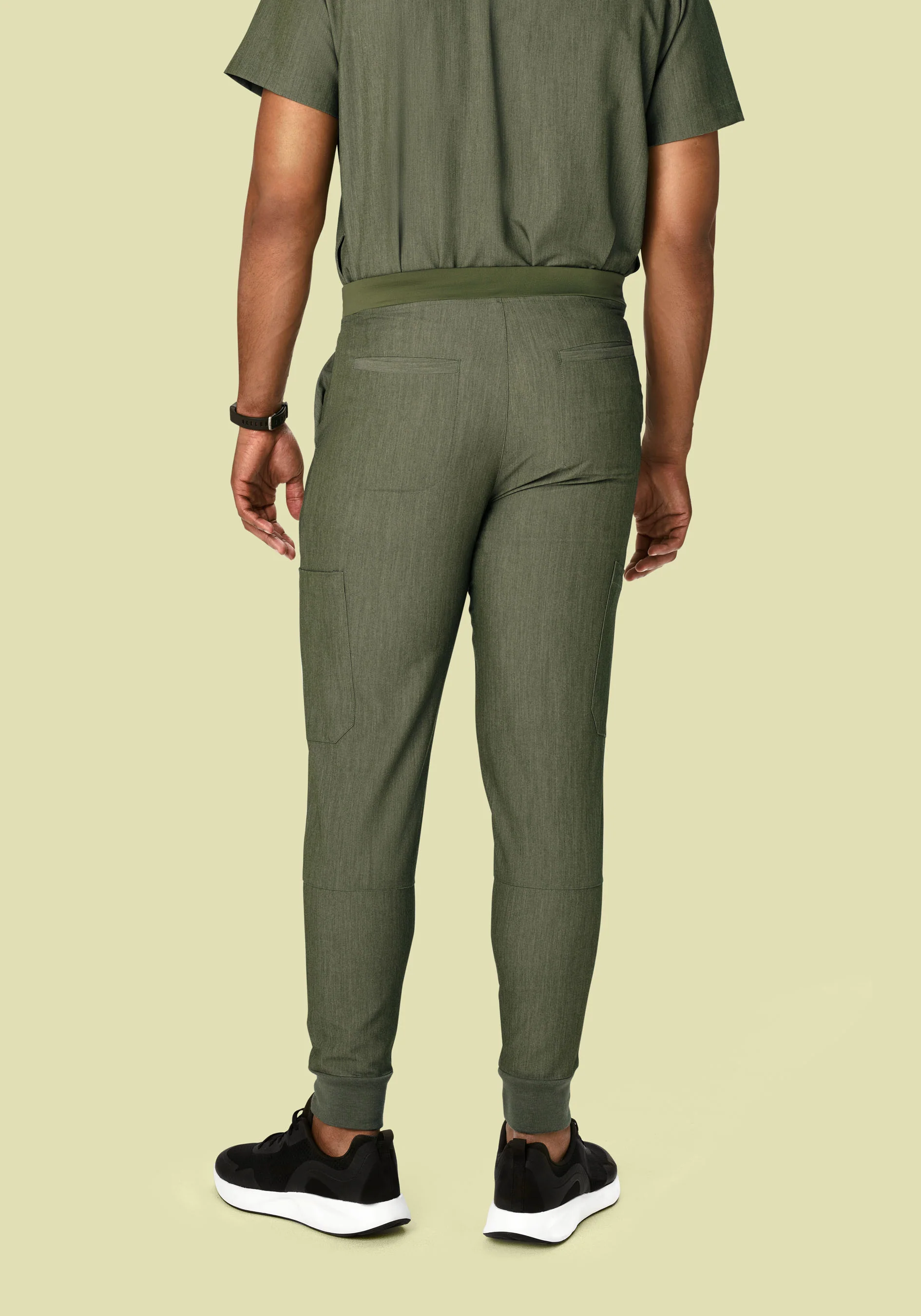 7 Pocket Joggers Heather Olive - Image 5