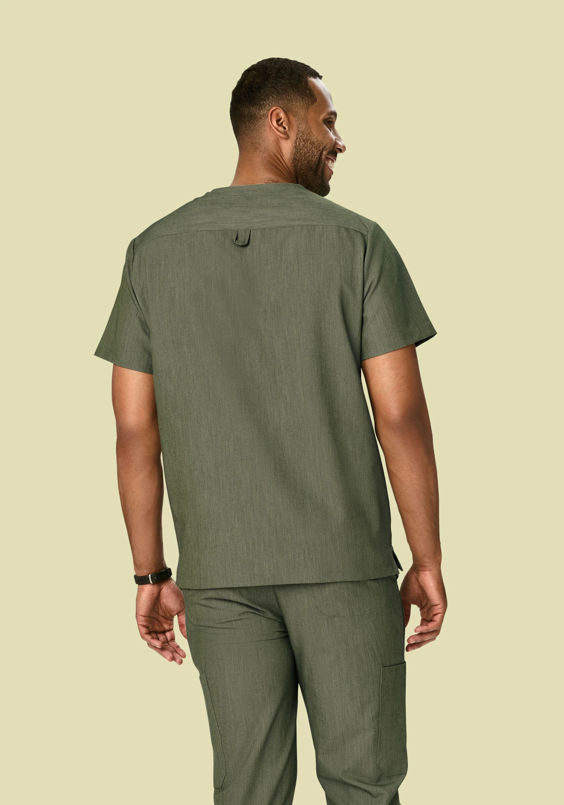 Three Pocket Top Heather Olive - Image 5