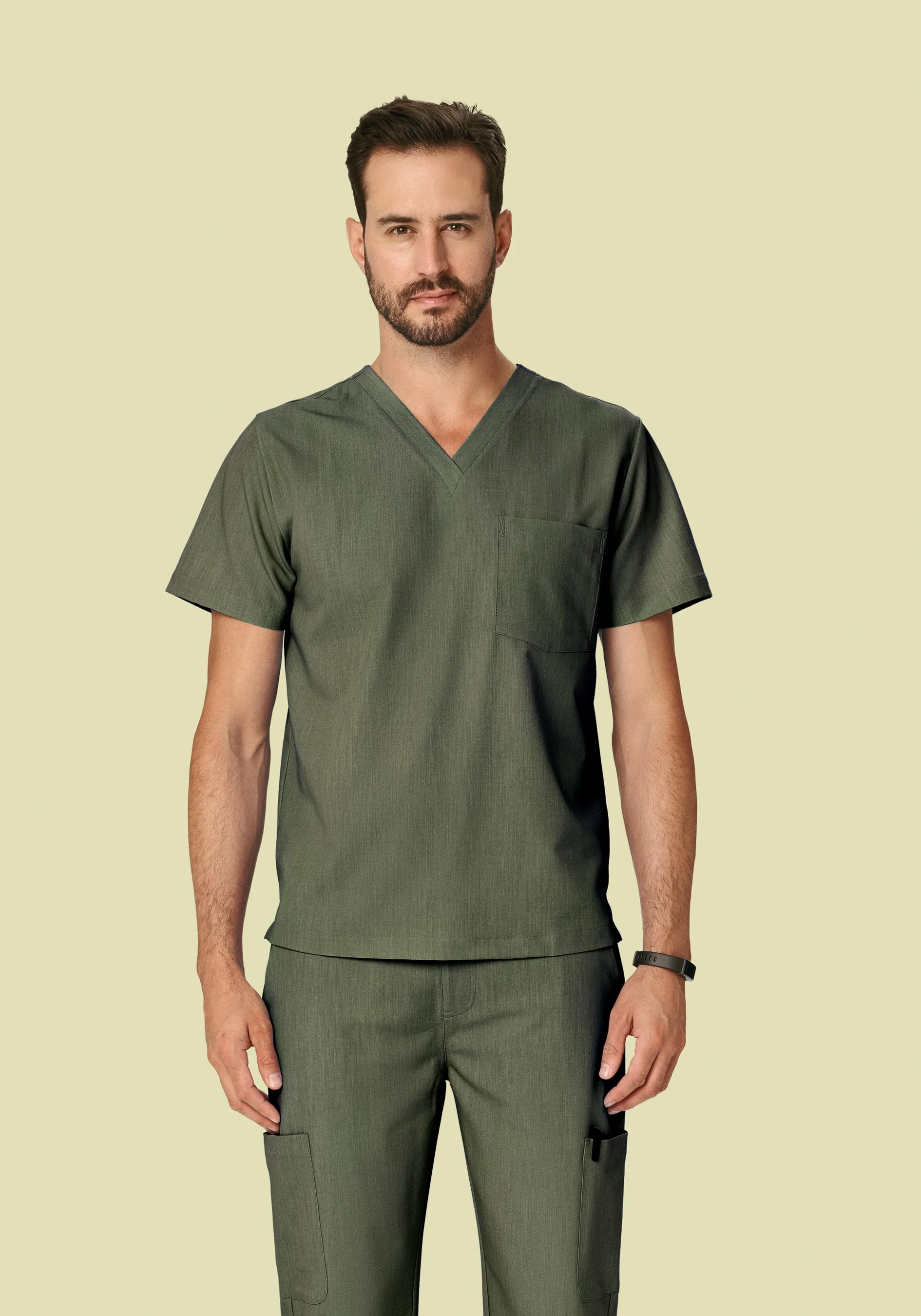 Two Pocket Top Heather Olive