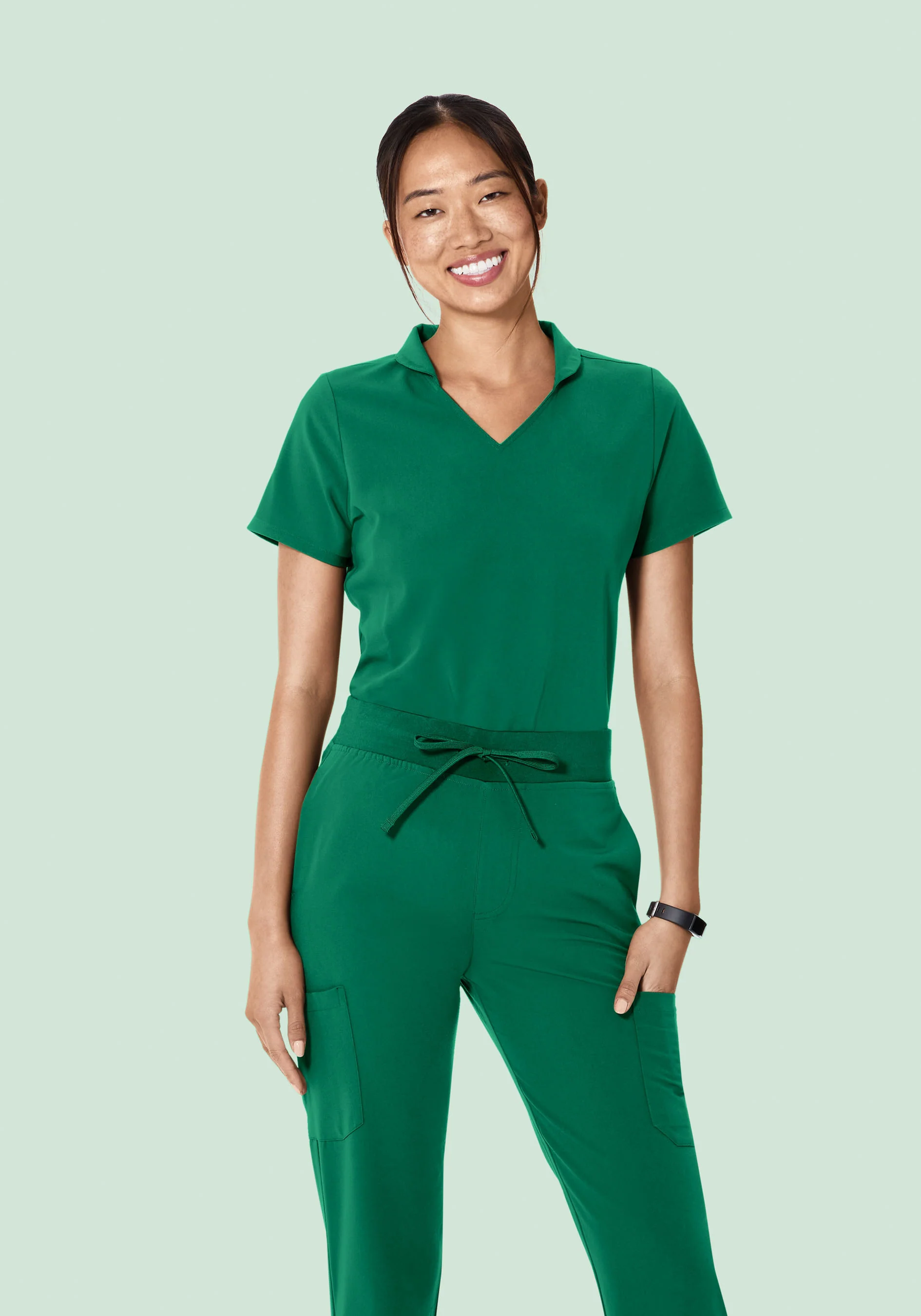 Multi Wear Collar Top Envy Green - Image 2