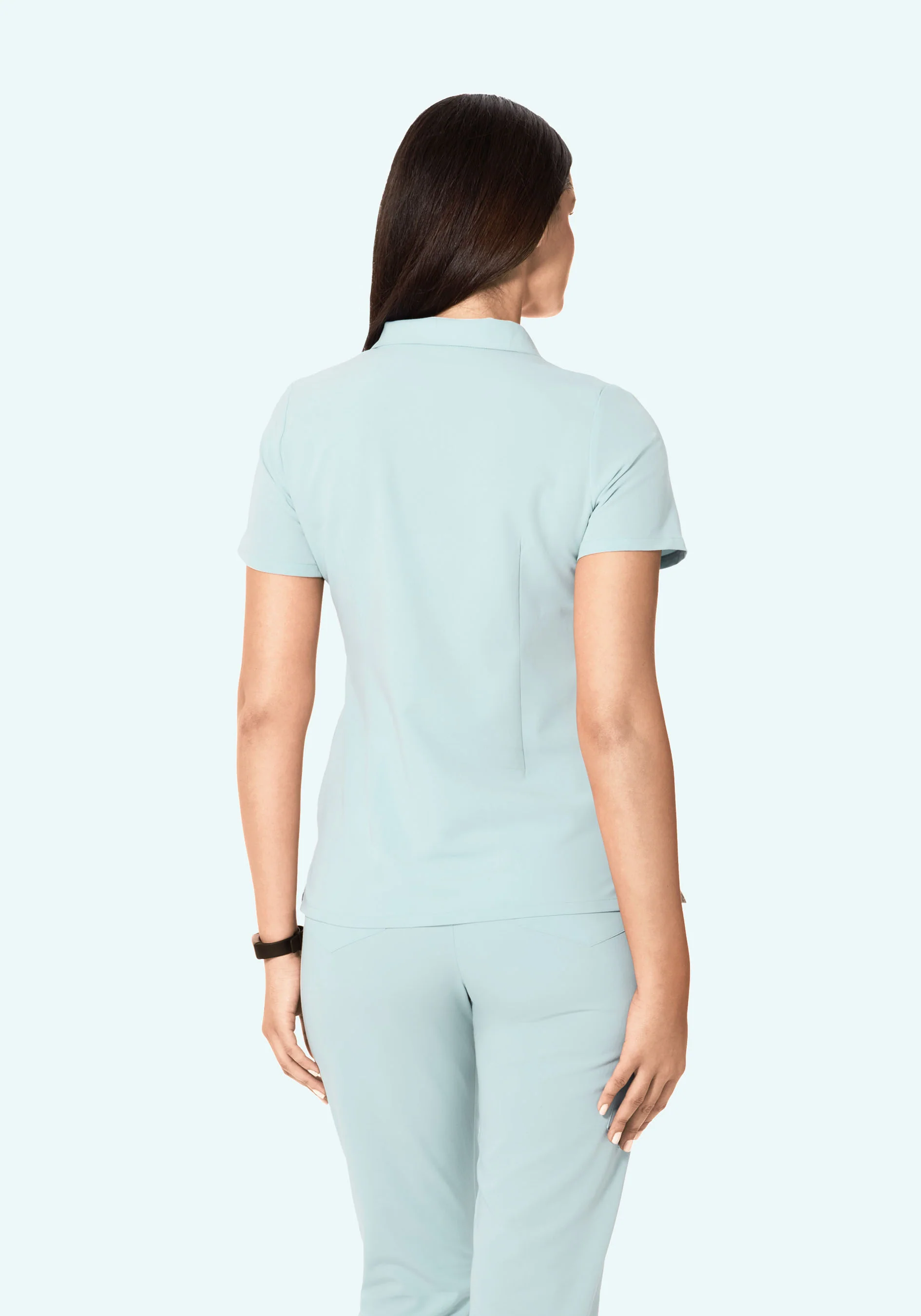 Multi Wear Collar Top Sky - Image 5