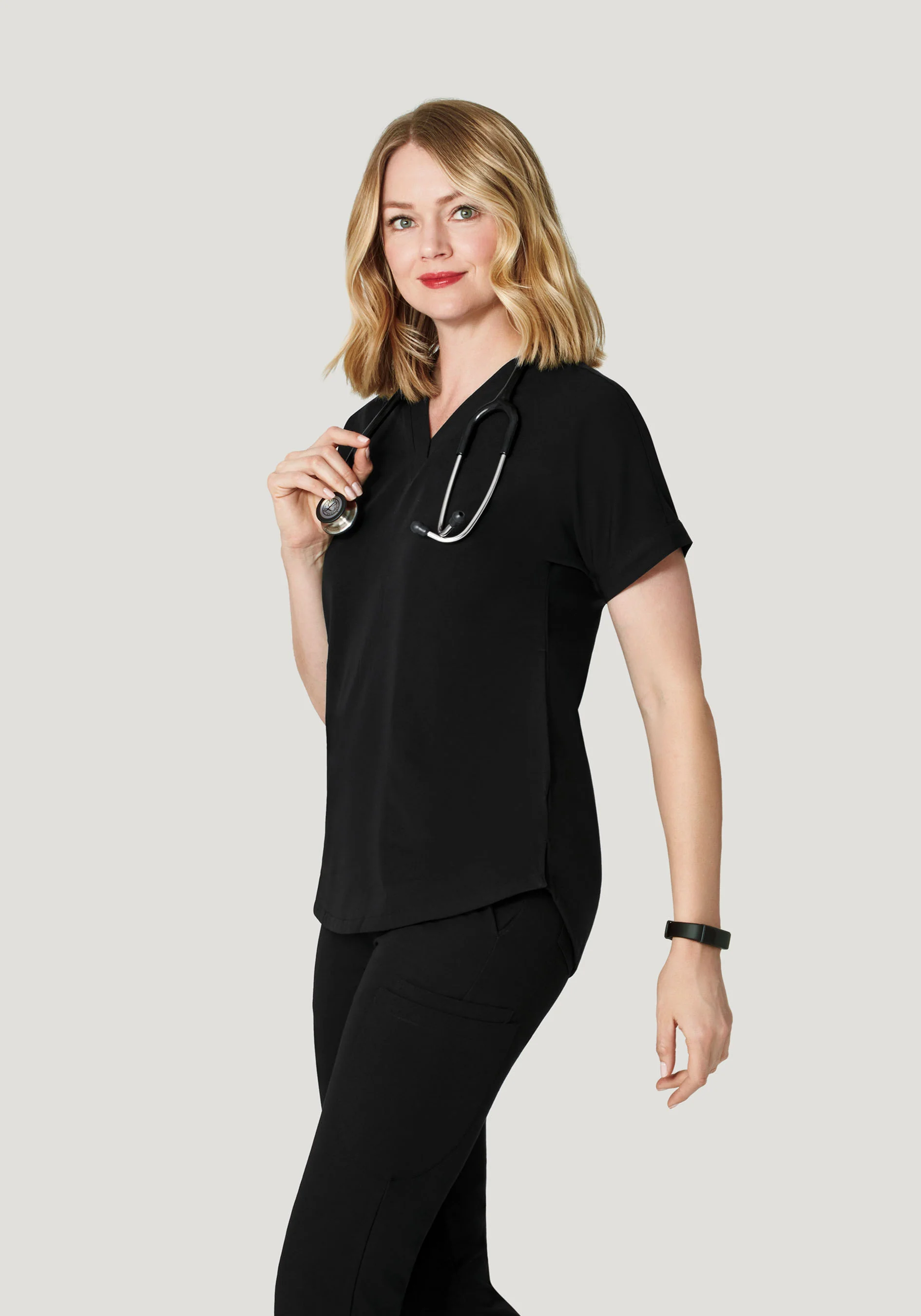 Oversized V Neck Top Black - Image 2