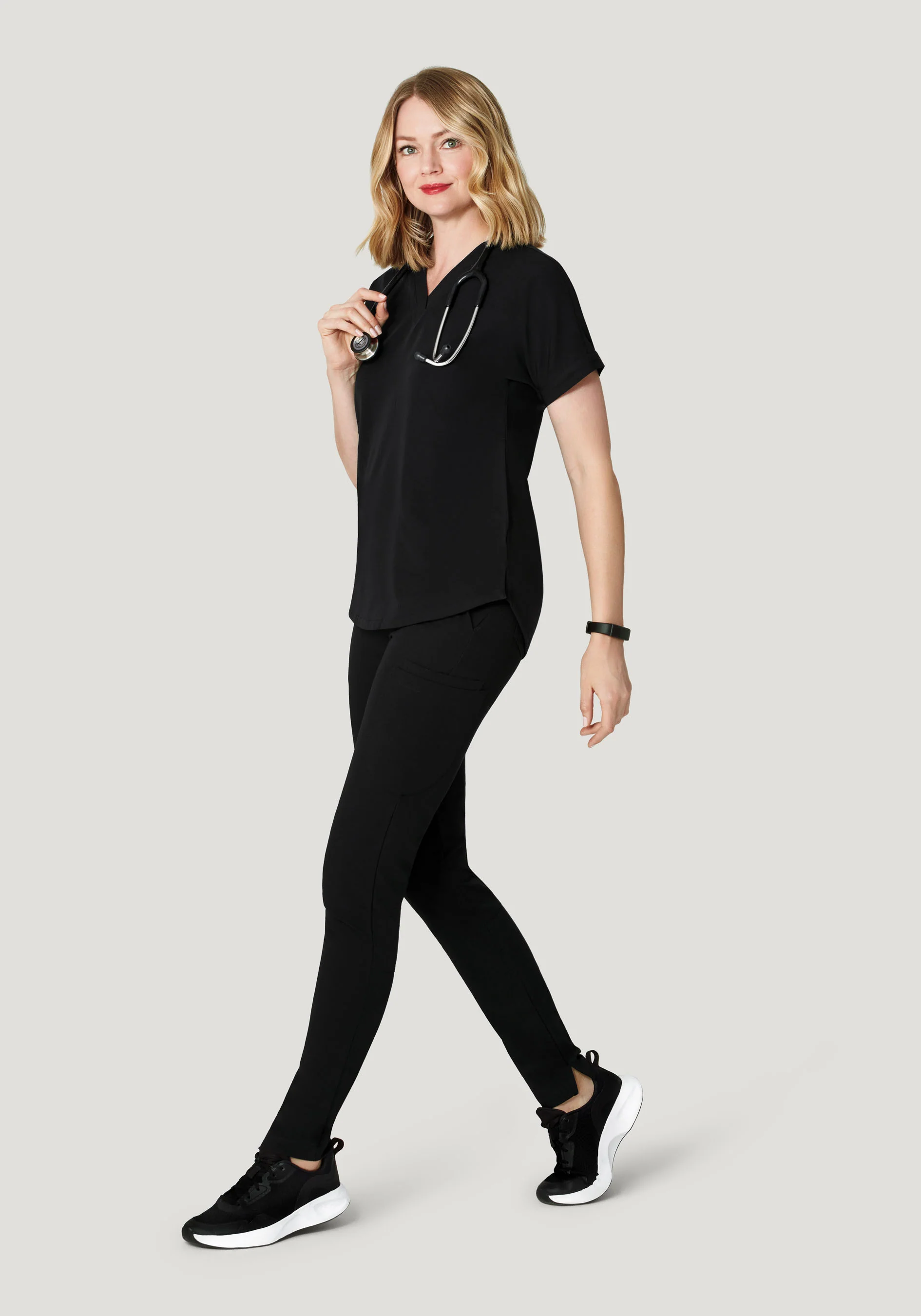 Oversized V Neck Top Black - Image 3