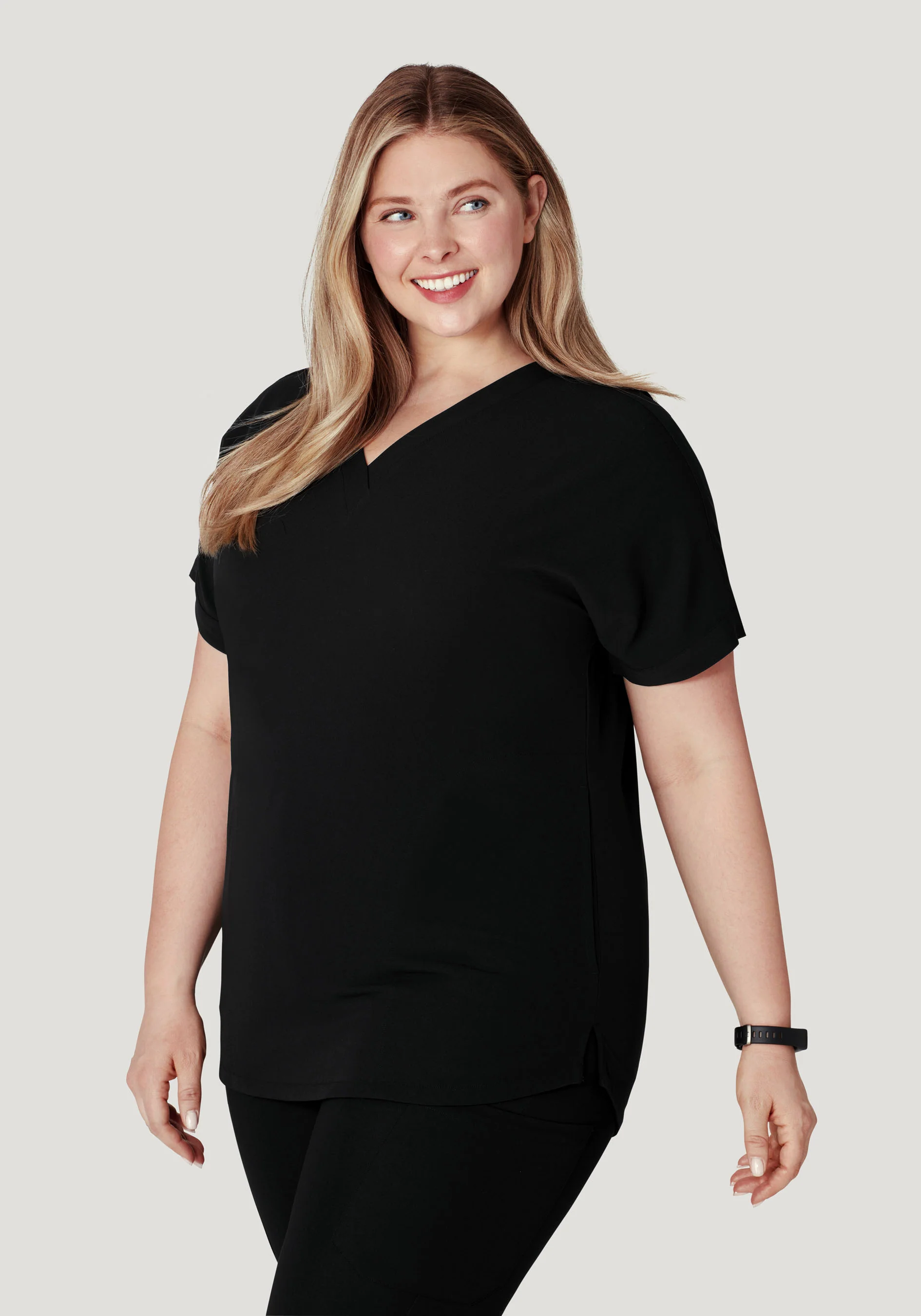 Oversized V Neck Top Black - Image 5