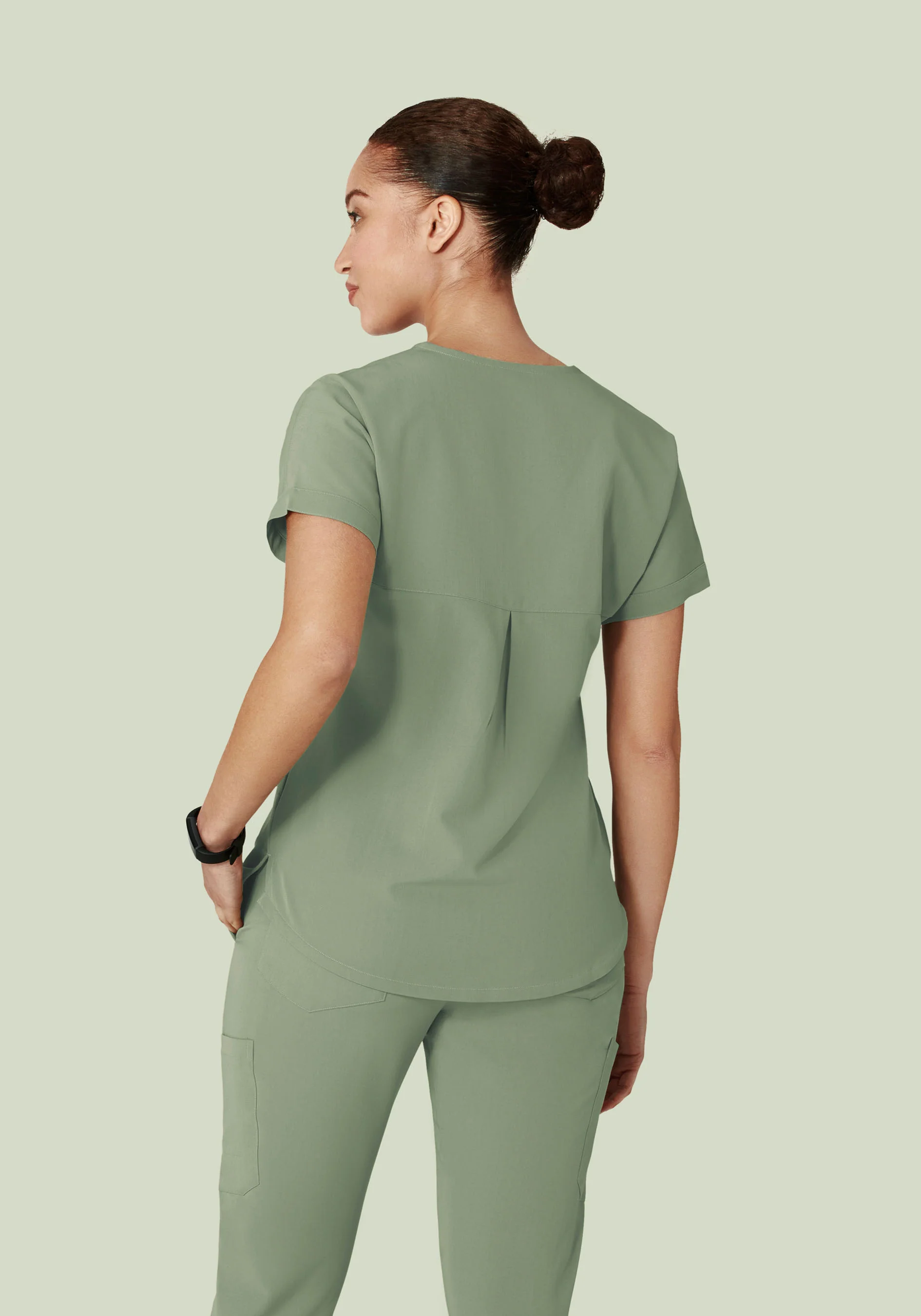 Oversized V Neck Top Cool Sage - Image 5