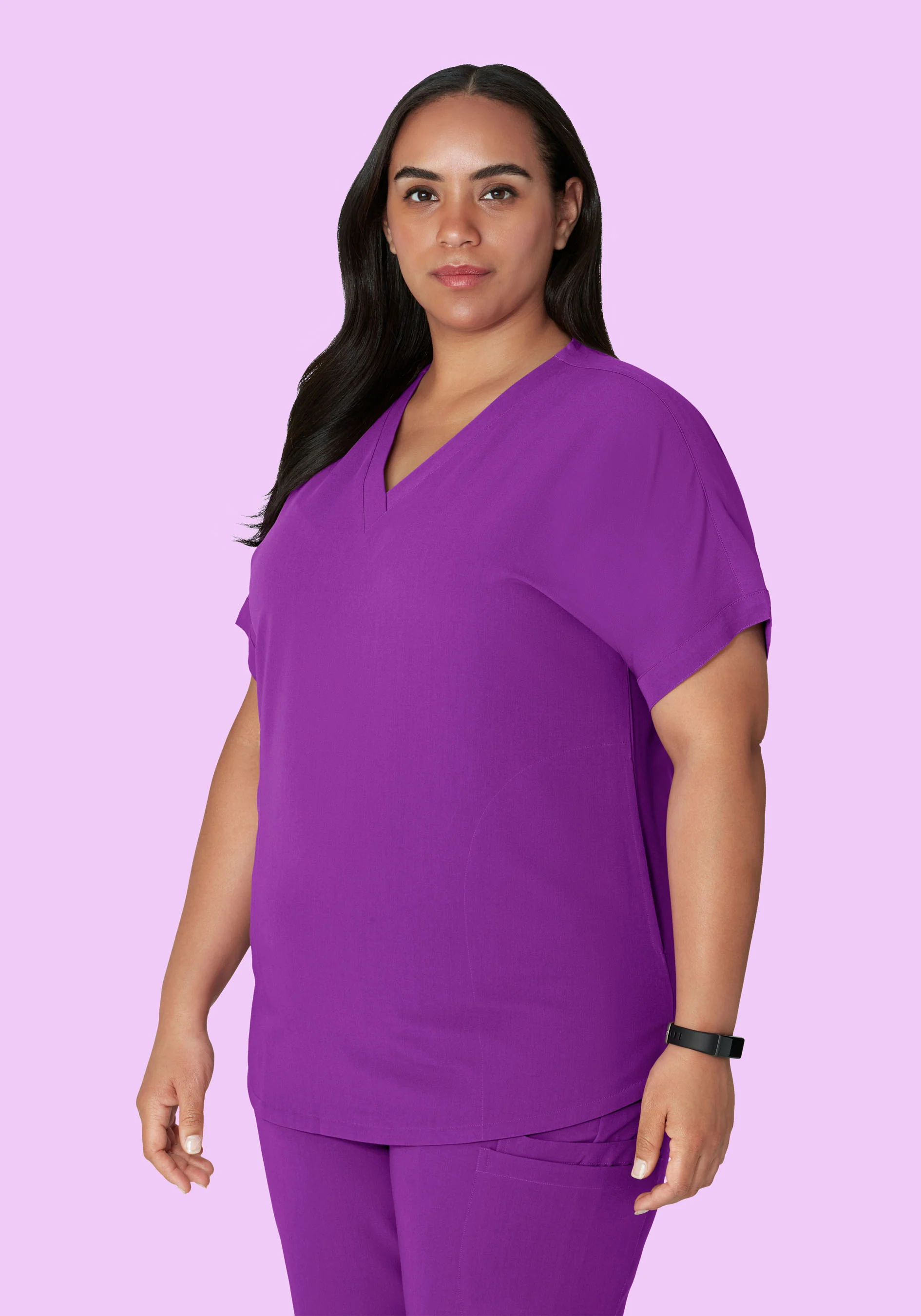 Oversized V Neck Top Cyber Grape - Image 6
