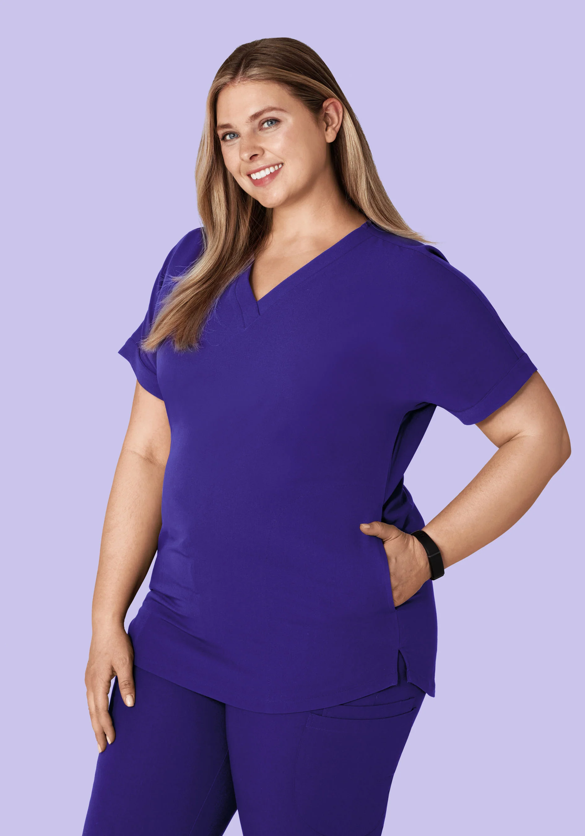 Oversized V Neck Top True Grape - Image 6