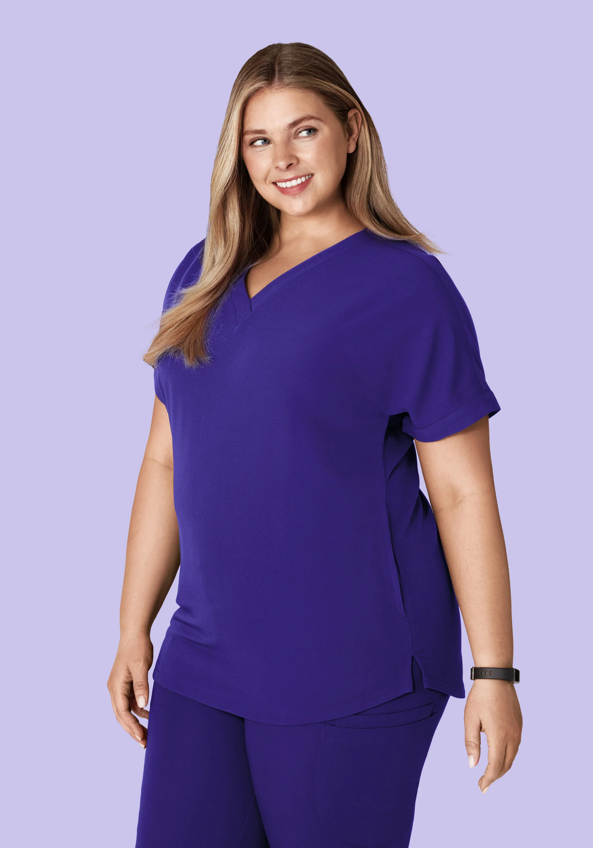 Oversized V Neck Top True Grape - Image 7
