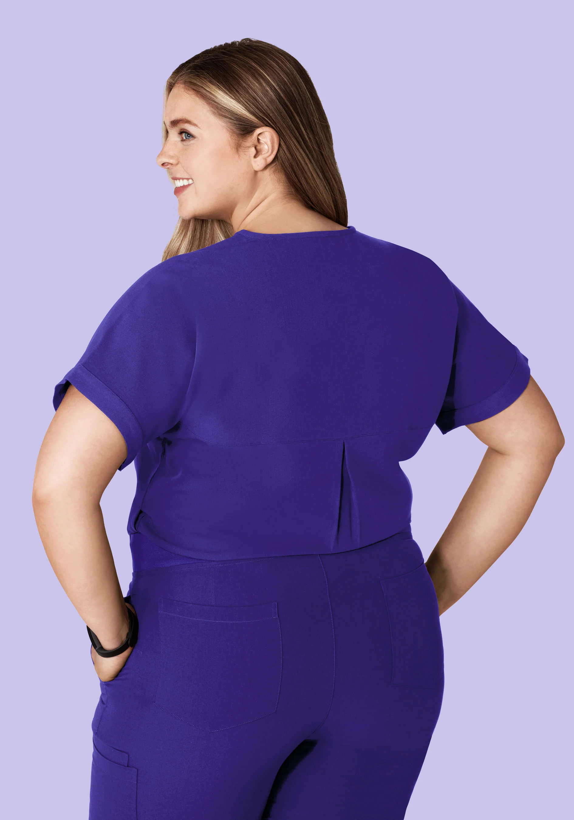 Oversized V Neck Top True Grape - Image 9