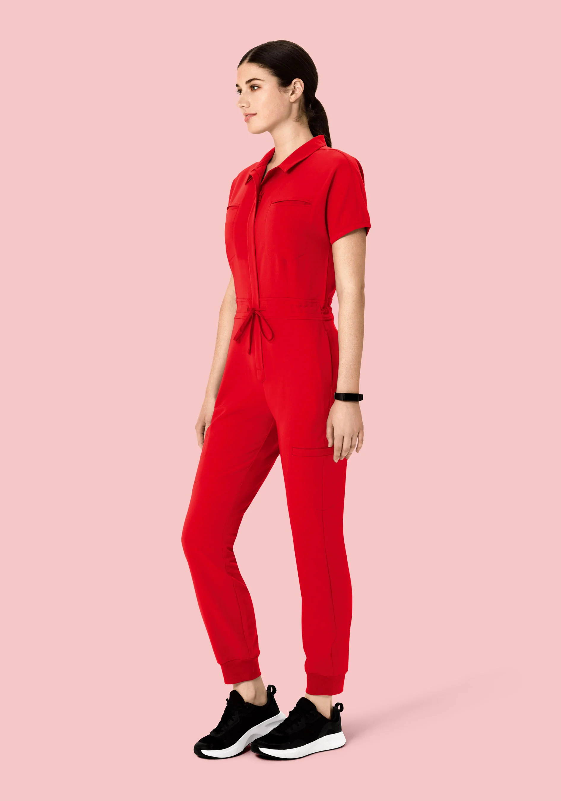Women's Jumpsuit Candy Red - Image 3