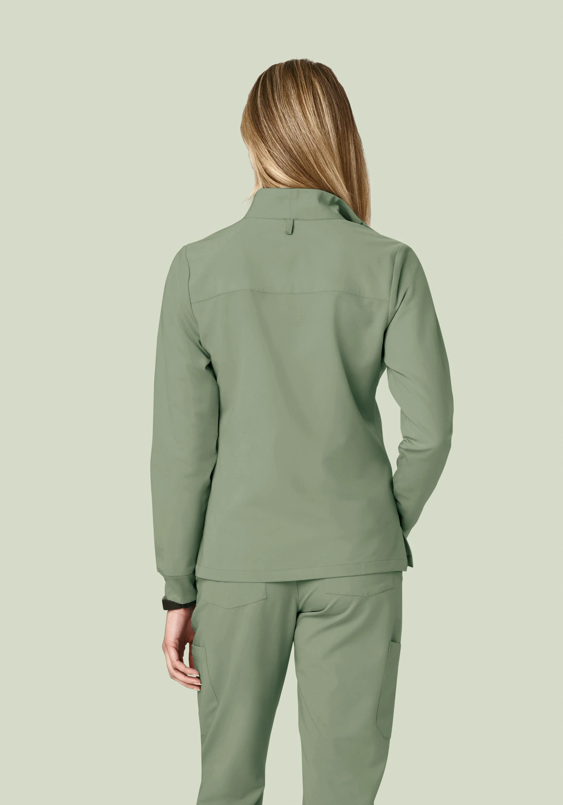 Women's Modern Scrub Jacket Cool Sage - Image 5