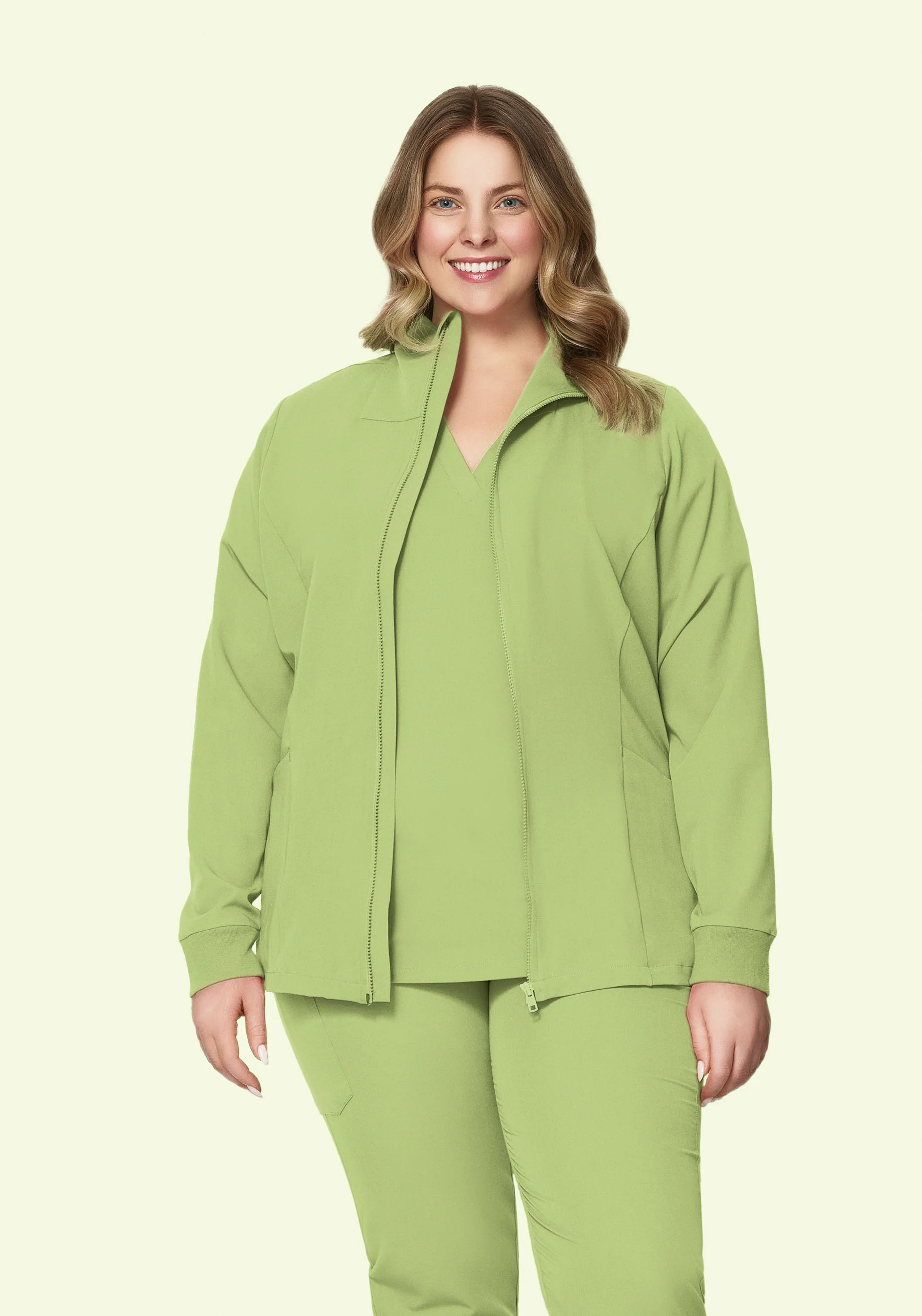 Women's Modern Scrub Jacket Fern - Image 2