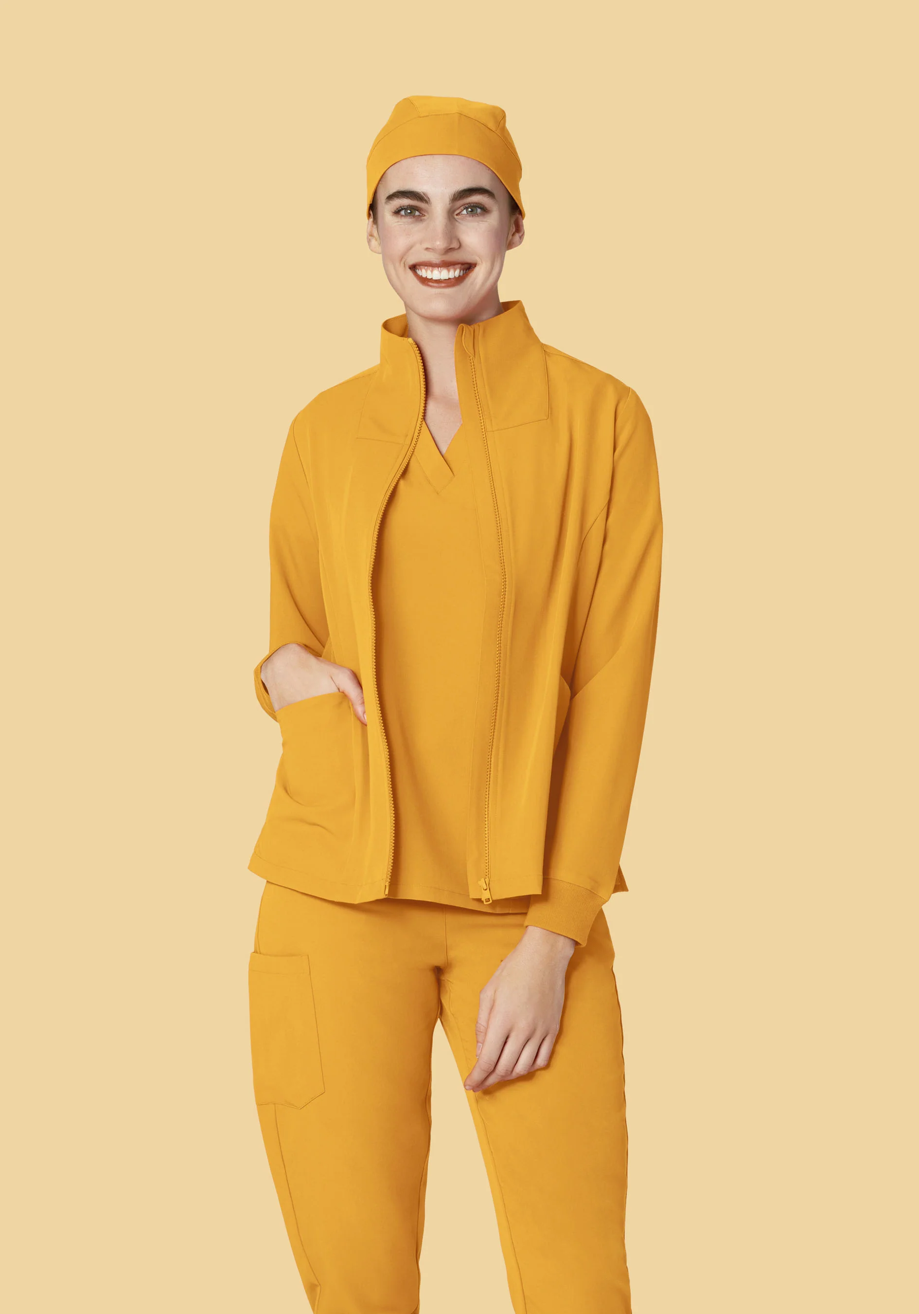 Women's Modern Scrub Jacket Honey - Image 2