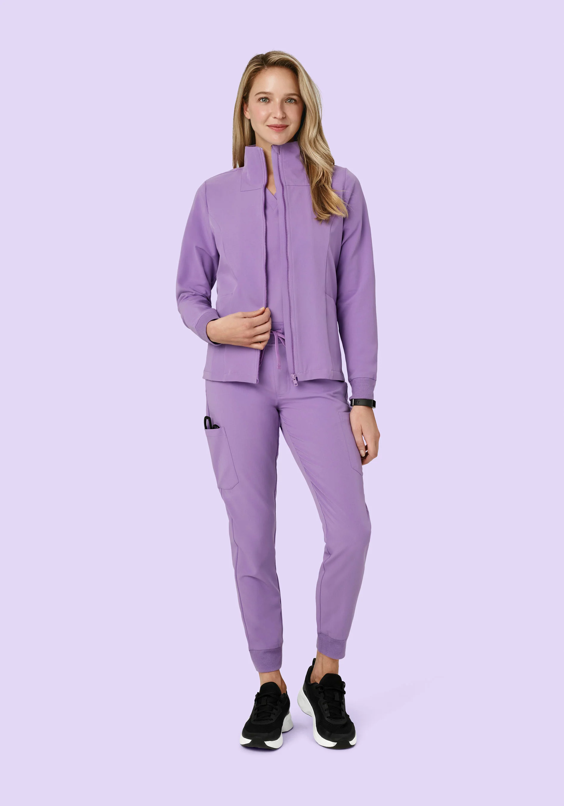 Women's Modern Scrub Jacket Lavender - Image 3