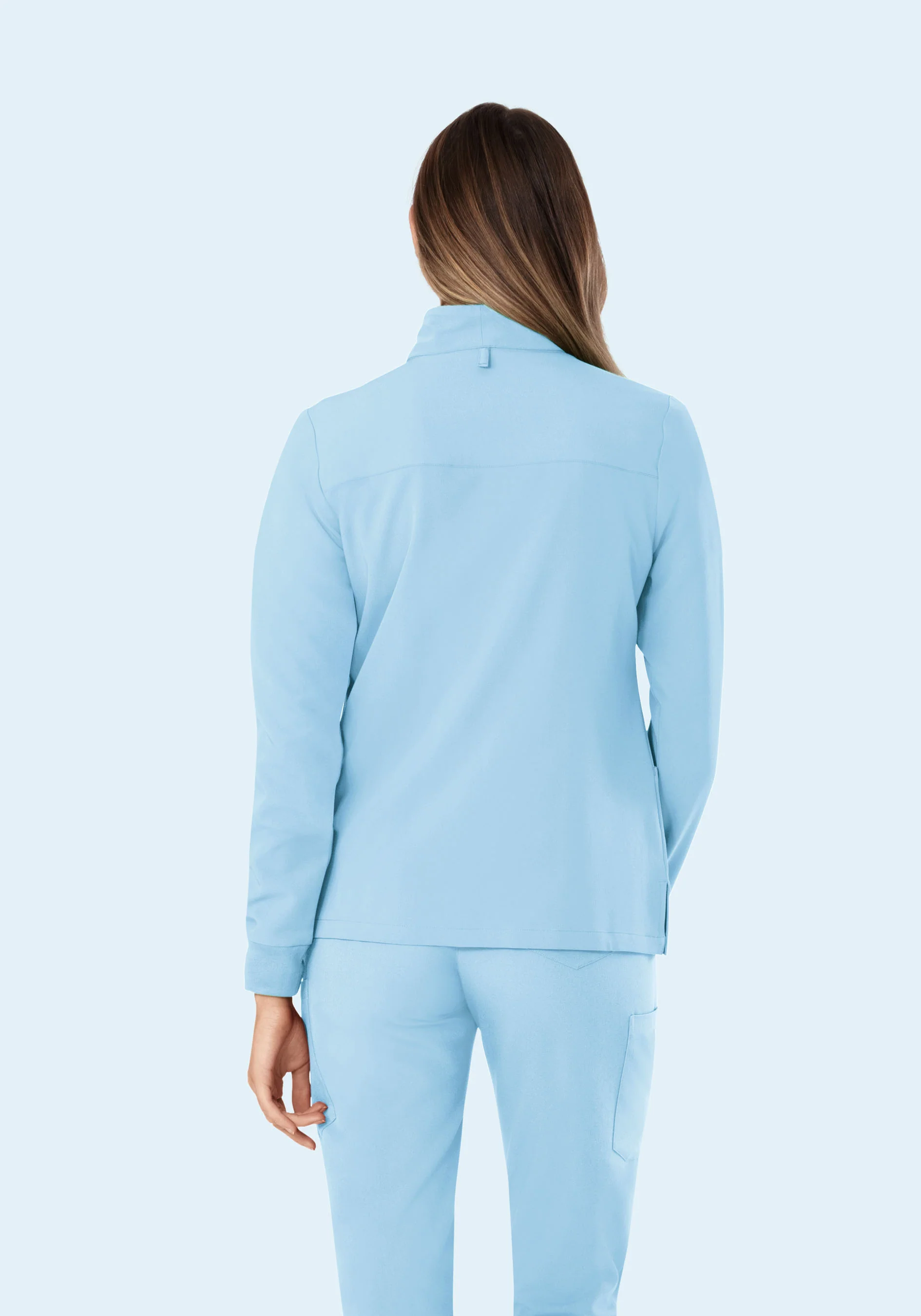 Women's Modern Scrub Jacket Nordic Blue - Image 6