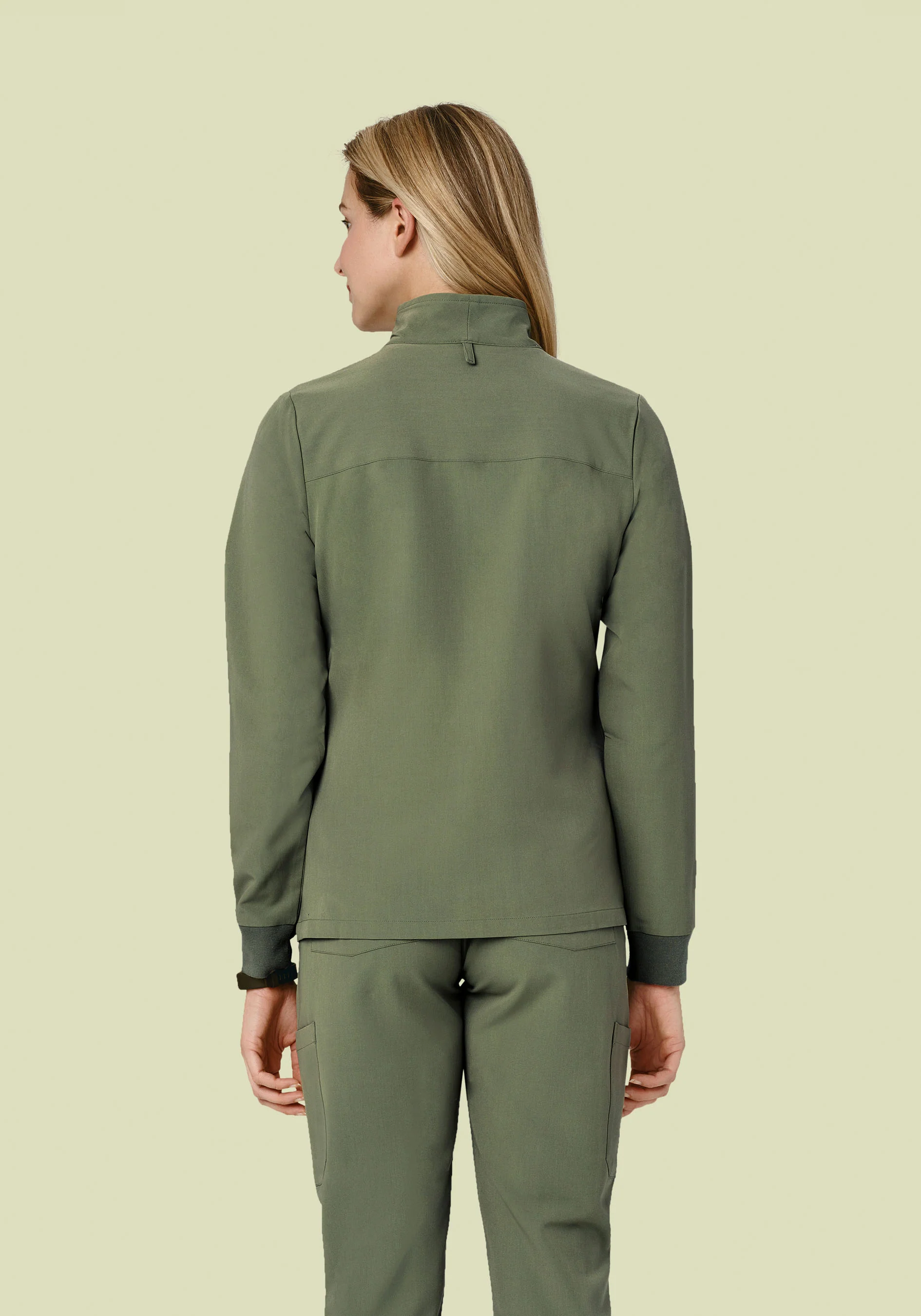 Women's Modern Scrub Jacket Sage - Image 5
