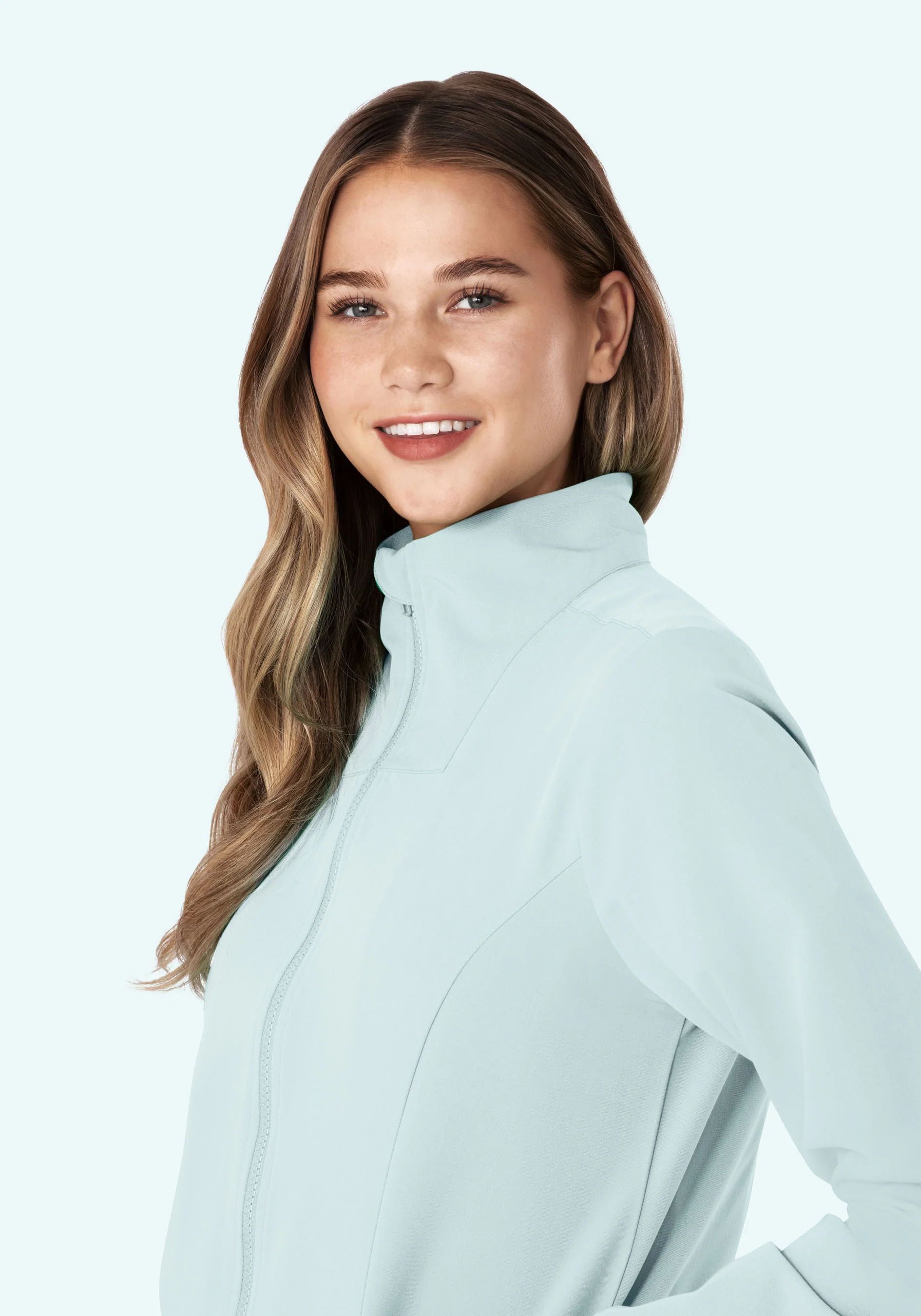 Women's Modern Scrub Jacket Sky - Image 3