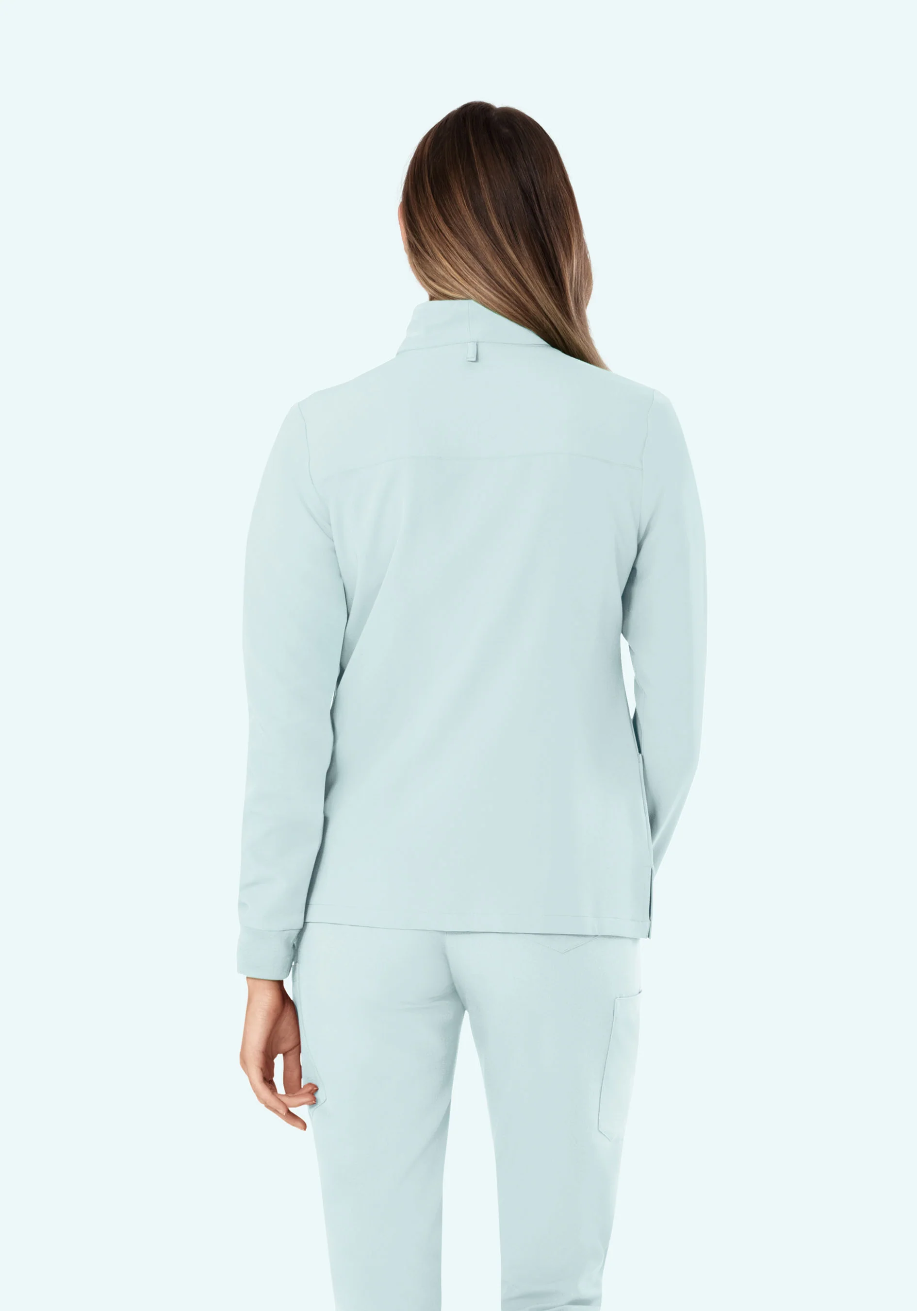 Women's Modern Scrub Jacket Sky - Image 4
